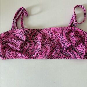 Xhilaration Bikini Top Pink Snake Print